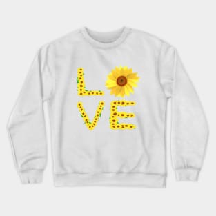 Sunflower Love (White Background) Crewneck Sweatshirt